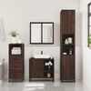 vidaXL Bathroom Furniture Set Brown Oak Engineered Wood Medium