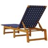 vidaXL Sun Lounger Set of 2 Dark Blue and Brown