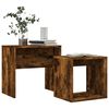vidaXL Nesting Coffee Table Smoked Oak Engineered Wood Compact Stackable