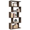 vidaXL Room Divider Bookcase Brown Oak Engineered Wood 5-Tier