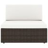 vidaXL Garden Lounge Set Brown and cream white