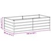 vidaXL Garden Raised Bed Silver Galvanized Steel Large Garden Raised Bed