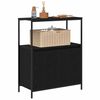 vidaXL Bathroom Cabinet Black Oak Engineered Wood, Steel Medium
