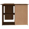 vidaXL Corner Desk Brown Oak Engineered Wood Medium Corner Desk
