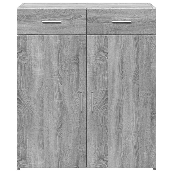 vidaXL Sideboard Gray Sonoma 31.5"x16.7"x36.6" Engineered Wood
