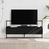 vidaXL TV Cabinet Black Engineered wood, metal Large TV Cabinet
