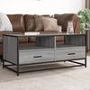 vidaXL Coffee Table Gray Sonoma Engineered wood and metal