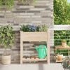 vidaXL Garden Planter Beige 27.95 x 14.57 x 30.12 in Solid Fir Wood