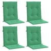 vidaXL Lowback Chair Cushion Set of 4 Green Oxford fabric (100% polyester)