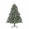 vidaXL Artificial Christmas Tree with 300 LEDs Green 82.68 in