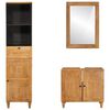 vidaXL Bathroom Furniture Set with Drawer 3 pcs Brown solid mango wood