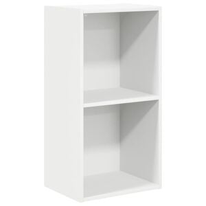 vidaXL Book Cabinet White Engineered wood Small Book Cabinet