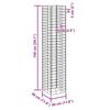 vidaXL Gabion Raised Bed Silver Iron Medium Durable Gabion Raised Bed