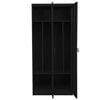 vidaXL Wardrobe Black Steel 31.5x19.7x70.9 in Wardrobe Rectangular