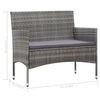 vidaXL Garden Sofa Set Grey and dark grey