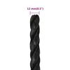 vidaXL Work Rope Black 0.47 " 820.2 ' Polypropylene