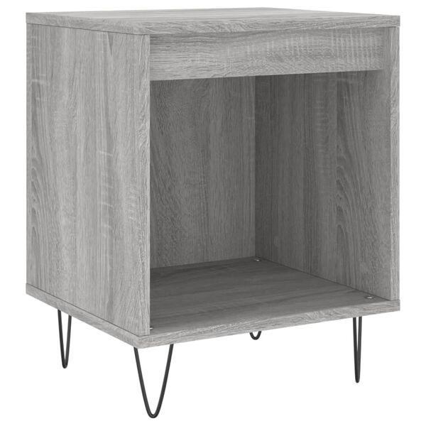 vidaXL Bedside Cabinet Grey Sonoma Engineered wood Medium