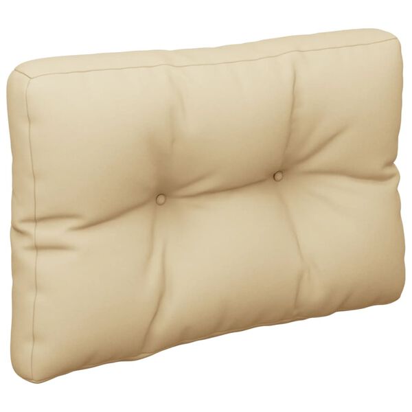 vidaXL Pallet Cushion Beige 100% polyester Medium