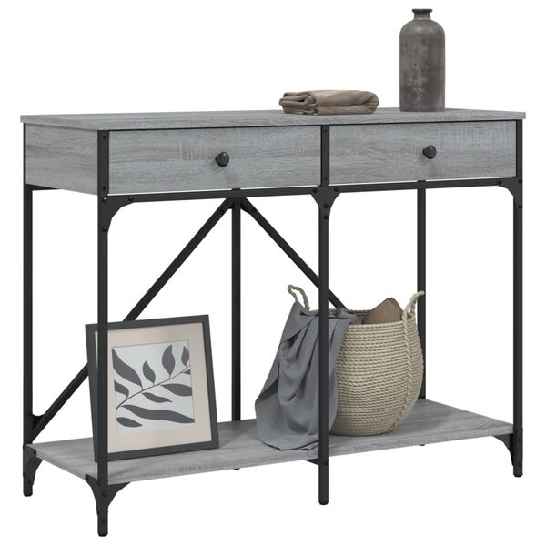 vidaXL Console Table Grey Sonoma Engineered Wood