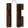 vidaXL Bathroom Cabinet Smoked Oak Engineered Wood Tall Bathroom Cabinet