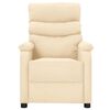 vidaXL Massage Chair Cream Fabric (100% polyester), iron, plywood Large
