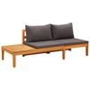 vidaXL Garden Lounge Set Dark grey, Natural wood