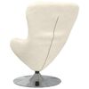 vidaXL Egg Chair Cream 24.80 x 28.74 x 35.43 in Velvet