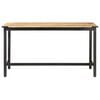 vidaXL Dining Table Rough Mango Wood and Black