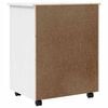 vidaXL Rolling Cabinet MOSS White Solid pine wood, engineered wood, plastic