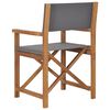 vidaXL Director's Chair Grey Fine sanded teak hardwood, fabric Medium