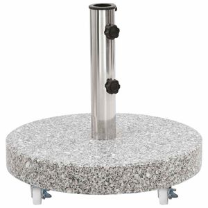 vidaXL Parasol Base Grey Granite and stainless steel Medium