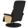 vidaXL Massage Recliner Chair Black Faux Leather Large Swivel