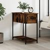 vidaXL Bedside Cabinet Smoked Oak Engineered wood 11.8x23.6x23.6 in