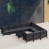 vidaXL Garden Lounge Set Black, Anthracite