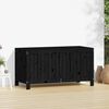 vidaXL Garden Storage Box Black Solid pine wood Medium