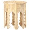 vidaXL Side Table Whitewashed wood Solid mango wood Medium