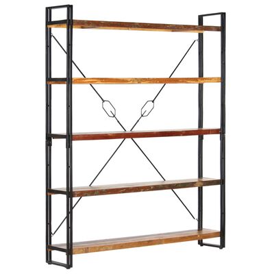 vidaXL 5-Tier Bookcase 55.1"x11.8"x70.9" Solid Reclaimed Wood