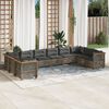 vidaXL Garden Sofa Set Grey PE rattan Large Modular Garden Sofa Set