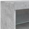 vidaXL Sideboard Concrete grey Engineered wood, glass Large Sideboard