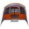 vidaXL Family Tent Grey and Orange 226.77 x 127.95 x 83.86 in