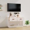 vidaXL TV Cabinet White Solid Pine Wood 35.4x15.7x23.6 in TV Cabinet