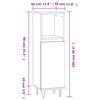vidaXL Bathroom Cabinet White Engineered wood, iron Tall