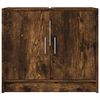 vidaXL Sink Cabinet Smoked Oak Engineered wood 24.8x11.4x21.7 in Modern