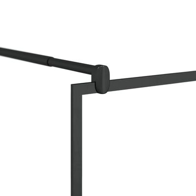 vidaXL Walk-in Shower Wall with Clear ESG Glass 39.4"x76.8" Black