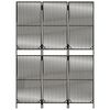 vidaXL Room Divider 3 Panels Gray Poly Rattan