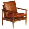 vidaXL Armchair Brown Real leather Medium Armchair Rectangular
