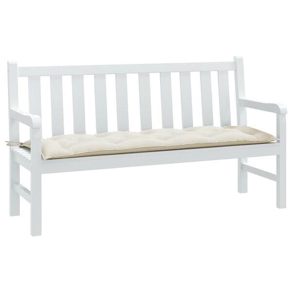 vidaXL Garden Bench Cushion Melange cream 100% polyester