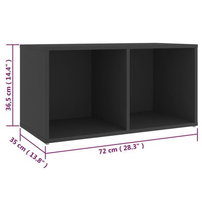 vidaXL TV Cabinets 2 pcs Gray 28.3"x13.8"x14.4" Chipboard