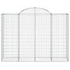 vidaXL Gabion Basket Set of 11 Silver Galvanized Iron 78.7x19.7x63.0 in