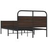 vidaXL Bed Frame Brown Oak Steel Double Durable Bed Frame